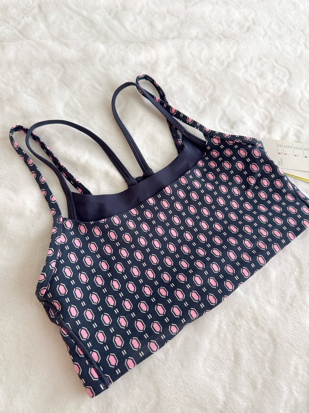All in Motion Everyday Soft Double Layered Light Support Sports Bra Blue Scarf - Picture 4 of 6
